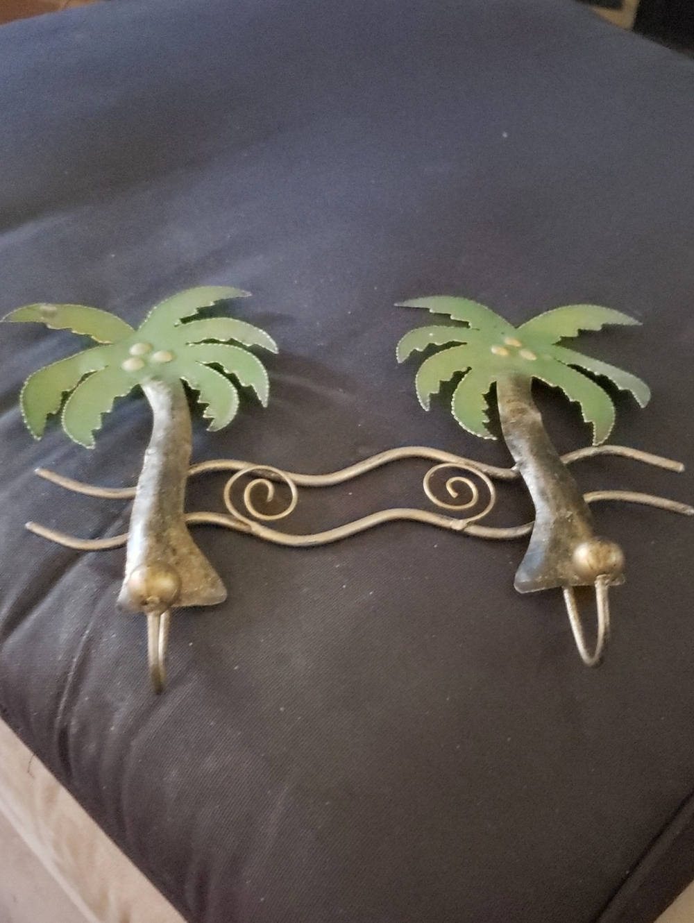 Palm Tree Metal Wall Hook - Green Palm Décor